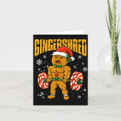Gingershred Funny Gingerbread Man Gym Bodybuilding Kaart (Voorkant)