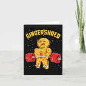 Gingershred Funny Gingerbread Man Gym Bodybuilding Kaart (Voorkant)