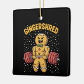 Gingershred Funny Gingerbread Man Gym Bodybuilding Keramisch Ornament (Links)