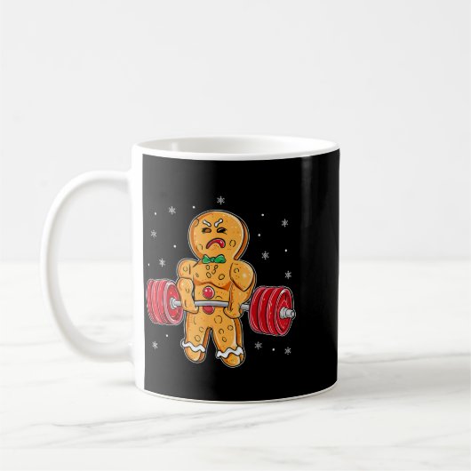 Gingershred Funny Gingerbread Man Gym Bodybuilding Koffiemok (Links)