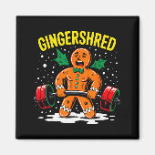 Gingershred Funny Gingerbread Man Gym Bodybuilding Magneet (Voorkant)