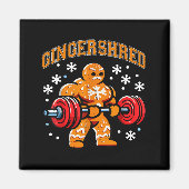 Gingershred Funny Gingerbread Man Gym Bodybuilding Magneet (Voorkant)