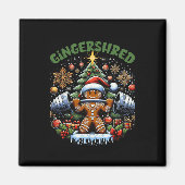 Gingershred Funny Gingerbread Man Gym Bodybuilding Magneet (Voorkant)