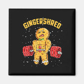 Gingershred Funny Gingerbread Man Gym Bodybuilding Magneet (Voorkant)