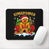Gingershred Funny Gingerbread Man Gym Bodybuilding Muismat (Met muis)