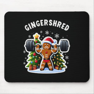 Gingershred Funny Gingerbread Man Gym Bodybuilding Muismat