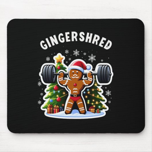 Gingershred Funny Gingerbread Man Gym Bodybuilding Muismat (Voorkant)