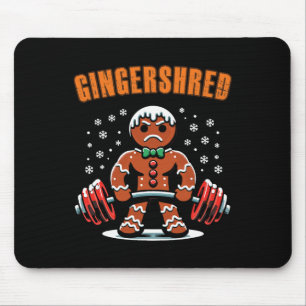 Gingershred Funny Gingerbread Man Gym Bodybuilding Muismat