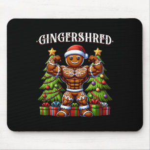Gingershred Funny Gingerbread Man Gym Bodybuilding Muismat