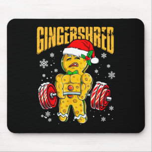 Gingershred Funny Gingerbread Man Gym Bodybuilding Muismat
