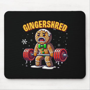 Gingershred Funny Gingerbread Man Gym Bodybuilding Muismat