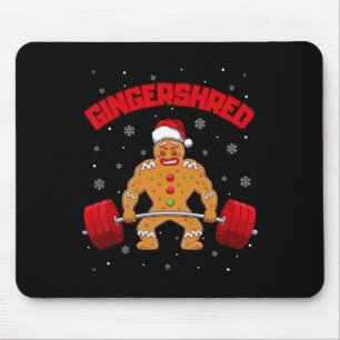 Gingershred Funny Gingerbread Man Gym Bodybuilding Muismat