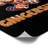 Gingershred Funny Gingerbread Man Gym Bodybuilding Poster (Hoek)