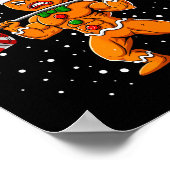 Gingershred Funny Gingerbread Man Gym Bodybuilding Poster (Hoek)