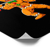 Gingershred Funny Gingerbread Man Gym Bodybuilding Poster (Hoek)