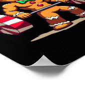 Gingershred Funny Gingerbread Man Gym Bodybuilding Poster (Hoek)