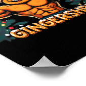 Gingershred Funny Gingerbread Man Gym Bodybuilding Poster (Hoek)