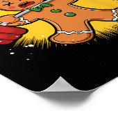 Gingershred Funny Gingerbread Man Gym Bodybuilding Poster (Hoek)
