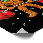 Gingershred Funny Gingerbread Man Gym Bodybuilding Poster (Hoek)