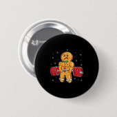 Gingershred Funny Gingerbread Man Gym Bodybuilding Ronde Button 5,7 Cm (Voorkant /achterkant)