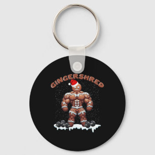 Gingershred Funny Gingerbread Man Gym Bodybuilding Sleutelhanger