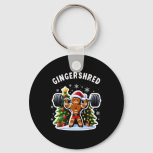 Gingershred Funny Gingerbread Man Gym Bodybuilding Sleutelhanger