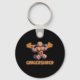Gingershred Funny Gingerbread Man Gym Bodybuilding Sleutelhanger