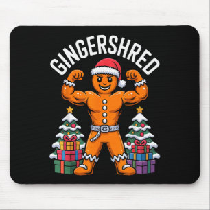 Gingershred gespierde gemberkoek Kerst gym humor Muismat