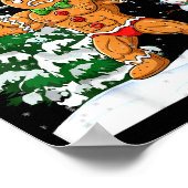 Gingershred Gingerbread Man Bodybuilding Christmas Poster (Hoek)