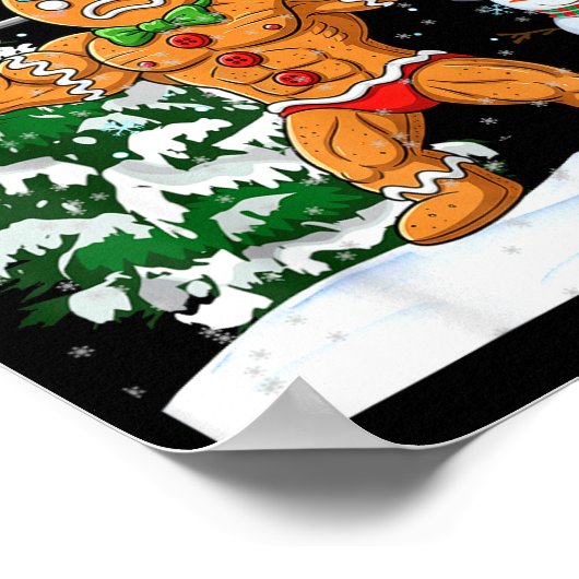 Gingershred Gingerbread Man Bodybuilding Christmas Poster (Hoek)