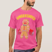 Gingershred Gingerbread Man Funny Gym Bodybuilding T-shirt (Voorkant)