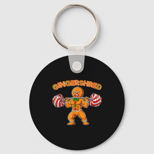 Gingershred Gingerbread Workout Pjs Christmas Xmas Sleutelhanger (Voorkant)