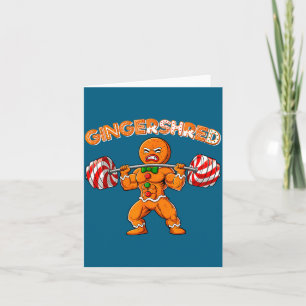 Gingershred Grappige Gemberkoek Man Gym Bodybuildi Kaart