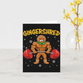 Gingershred Grappige Gemberkoek Man Gym Krachttrai Kaart (Gele Bloem)