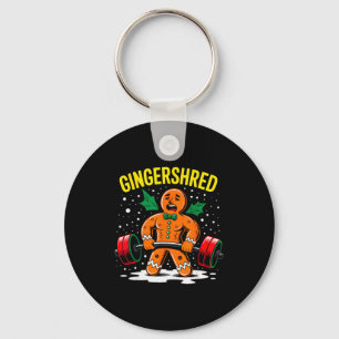 Gingershred Grappige Gemberkoek Man Gym Lichaamstr Sleutelhanger