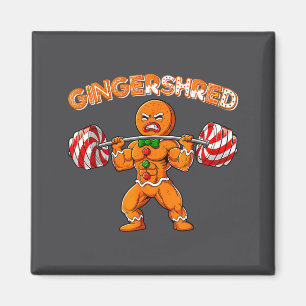 Gingershred Grappige Gengembre Man Gym Bodybuildin Magneet