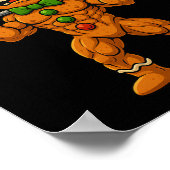 Gingershred Grappige Gengerebrood Kerst Gym Workou Poster (Hoek)