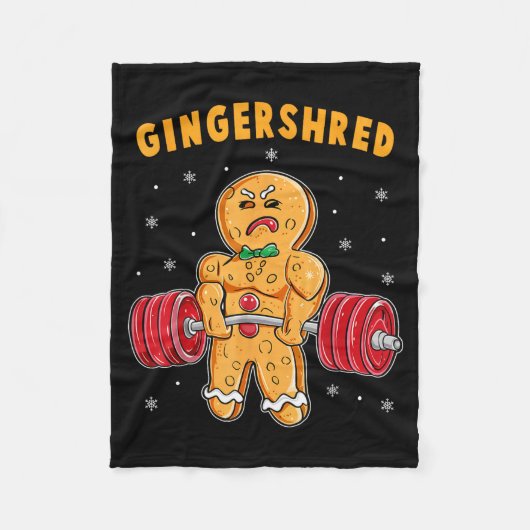 Gingershred Grappige Gengertaaire Man Gym Bodybuil Fleece Deken (Voorkant)