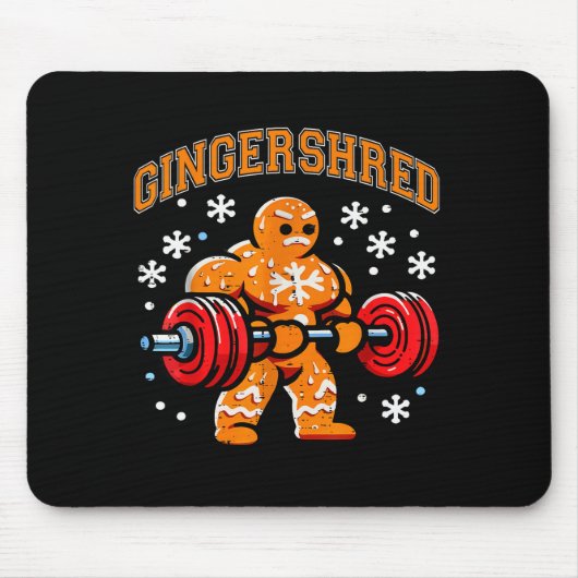 Gingershred Grappige Gingerman Gym Bodybuilding Muismat (Voorkant)