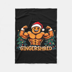 Gingershred Grappige Peperkoek Man Gym Krachttrain Fleece Deken