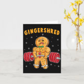 Gingershred Grappige Peperkoek Man Gym Krachttrain Kaart (Gele Bloem)