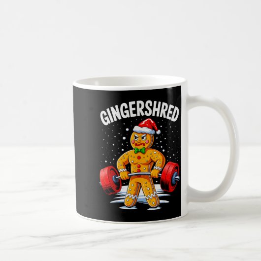 Gingershred Grappige Peperkoek Man Gym Krachttrain Koffiemok (Rechts)