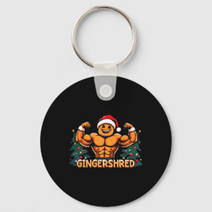 Gingershred Grappige Peperkoek Man Gym Krachttrain Sleutelhanger