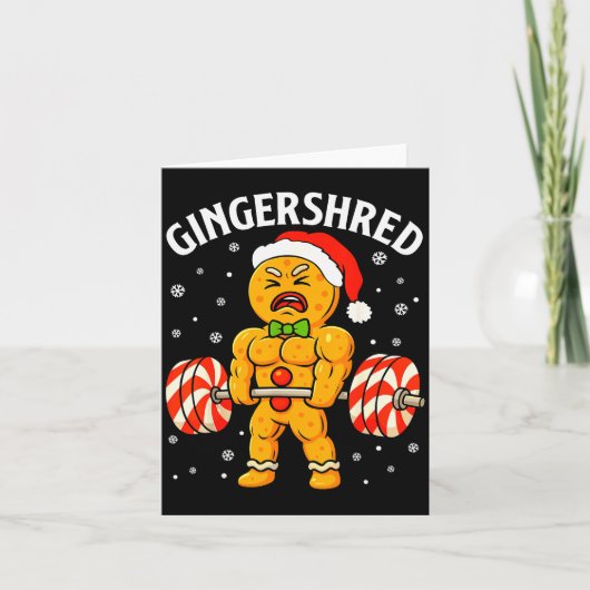 Gingershred Grappige Peperkoek Man Gym Lichaam Kra Kaart (Voorkant)