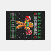 Gingershred Gym Christmas Ugly Sweater Gingerbread Fleece Deken (Voorkant (Horizontaal))