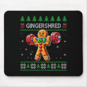Gingershred Gym Christmas Ugly Sweater Gingerbread Muismat (Voorkant)