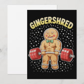 Gingershred Kerst Gingerbrood Gym Bodybuilding Feestdagenkaart (Voorkant / Achterkant)