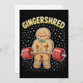 Gingershred Kerst Pepparkak Gym Bodybuilding Feestdagenkaart (Voorkant / Achterkant)