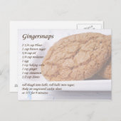 Gingersnaps Recipe Briefkaart (Voorkant / Achterkant)