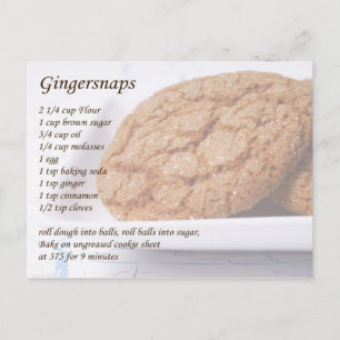 Gingersnaps Recipe Briefkaart